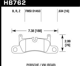 HAWK 11-17 Porsche Cayenne / 11-16 VW Touareg Performance Ceramic Street Rear Brake Pads for Porsche Cayenne 958