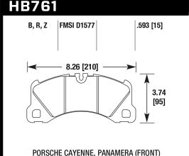 HAWK 10-13 Porsche Panamera / 15-17 Porsche Macan Turbo HPS 5.0 Front Brake Pads for Porsche Cayenne 958