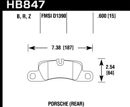 HAWK 11-17 Porsche Cayenne HPS 5.0 Rear Brake Pads for Porsche Cayenne 958