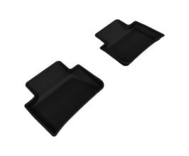 3D Mats 2014-2019 Porsche Macan Kagu 2nd Row Floormats - Black for Porsche Macan 95B