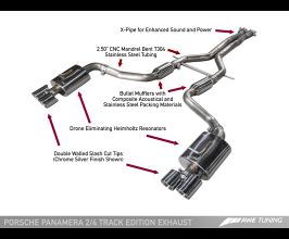 AWE Panamera 2/4 Track Edition Exhaust (2011-2013) - w/Chrome Silver Tips for Porsche Panamera 970