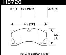 HAWK 10-16 Porsche Panamera / 08-15 Porsche Cayenne Performance Ceramic Street Front Brake Pads for Porsche Panamera 970