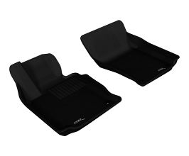 3D Mats 2010-2016 Porsche Panamera Kagu 1st Row Floormat - Black for Porsche Panamera 971