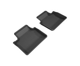 3D Mats 2017-2019 Porsche Panamera Kagu 2nd Row Floormats - Black for Porsche Panamera 971