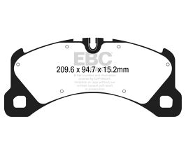 EBC 14+ Porsche Macan (Cast Iron Rotors only) 3.0 Twin Turbo Yellowstuff Front Brake Pads for Porsche Panamera 971