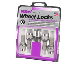 McGard Wheel Lock Bolt Set - 4pk. (Radius Seat) M14X1.5 / 19mm Hex / 35.4mm Shank Length - Chrome for Porsche Panamera 971