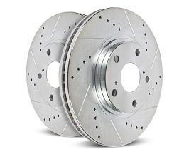 PowerStop 19-21 Subaru Ascent Front Evolution Drilled & Slotted Rotors - Pair for Subaru Ascent WM