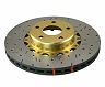 DBA 02-10 WRX / 13+ FR-S / 13+ BRZ Premium Front Drilled & Slotted 5000 Series Rotor w/ Gold Hat for Subaru Crosstrek Limited/Base/Premium