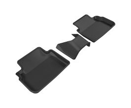 3D Mats 2017-2019 Subaru Impreza/Crosstrek Kagu 2nd Row Floormats - Black for Subaru Crosstrek GT