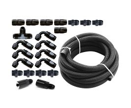 Torque Solution Braided Fuel Line Kit for -6 Aeromotive FPR: Subaru WRX 02-14 / Subaru STI 07-18 for Subaru Forester SG