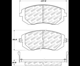 StopTech StopTech Street Select Brake Pads - Front/Rear for Subaru Forester SG