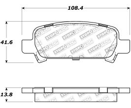 StopTech StopTech Street Touring 02-03 WRX Rear Brake Pads for Subaru Forester SG