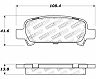 StopTech StopTech Street Touring 02-03 WRX Rear Brake Pads for Subaru Forester