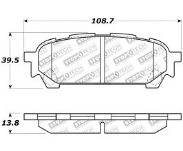 StopTech StopTech Street Touring 03-05 WRX Rear Brake Pads for Subaru Forester SG