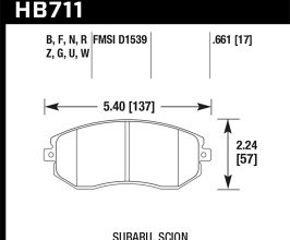 HAWK DTC-80 13 Subaru BRZ/13 Legacy 2.5i/13 Scion FR-S Front Race Brake Pads for Subaru Forester SH