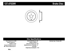 StopTech StopTech 08-10 Impreza WRX (Exc STi)/08-10 Impreza Coupe/Sedan Slotted & Drilled Right Rear Rotor for Subaru Forester SH