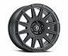 ICON Ricochet 17x8 5x100 38mm Offset 6in BS Satin Black Wheel for Subaru Forester