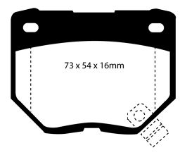 EBC 89-95 Nissan Skyline (R32) 2.6 Twin Turbo GT-R Yellowstuff Rear Brake Pads for Subaru Impreza GC