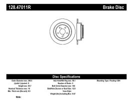 StopTech StopTech 02-05 Subaru Impreza WRX Rear Drilled Right Brake Rotor for Subaru Impreza GC