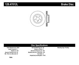StopTech StopTech Drilled Sport Brake Rotor for Subaru Impreza GC
