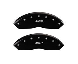 MGP Caliper Covers 4 Caliper Covers Engraved Front & Rear Black finish silver ch for Subaru Impreza GD