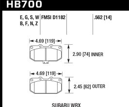 HAWK 06-07 Subaru WRX Blue 9012 Front Race Pads for Subaru Impreza GD