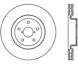 StopTech StopTech 05-17 Subaru WRX Cryo Drilled Sport Right Front Rotor for Subaru Impreza GD