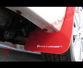 Rally Armor 08-10 Subaru WRX (Hatch & Sedan) / 08-11 Subaru 2.5i Red UR Mud Flap w/ White Logo for Subaru Impreza GE