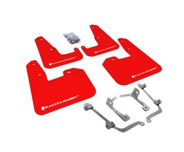 Rally Armor 08-11 Subaru STI (Hatch Only) / 11-14 WRX (Hatch Only) Red UR Mud Flap w/ White Logo for Subaru Impreza GE