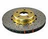 DBA 02-10 WRX / 13+ FR-S / 13+ BRZ Premium Front Drilled & Slotted 5000 Series Rotor w/ Gold Hat for Subaru Impreza WRX/WRX Limited/WRX Premium