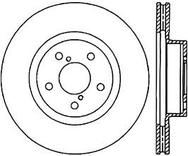 StopTech StopTech Power Slot 05-08 STi (5x114.3) CRYO Front Right Rotor for Subaru Impreza GE