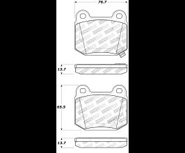 StopTech StopTech Street Touring ST-22 2-Piston Rear Caliper Brake Pads for Subaru Impreza GJ