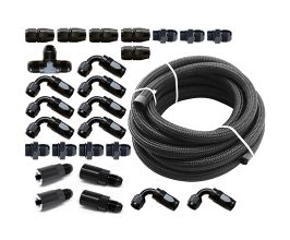 Torque Solution Braided Fuel Line Kit for -6 Aeromotive FPR & Flex Fuel Kit - 02-14 Subaru WRX for Subaru Impreza GJ