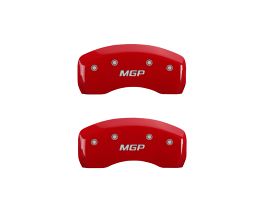 MGP Caliper Covers 4 Caliper Covers Engraved Front & Rear Red Finish Silver Char 2018 Subaru Impreza for Subaru Impreza GK