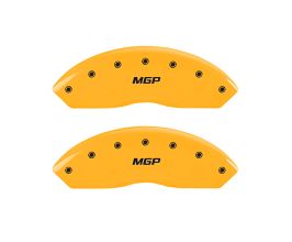 MGP Caliper Covers 4 Caliper Covers Engraved Front & Rear Yellow Finish Black Char 2001 Subaru Outback for Subaru Legacy BH