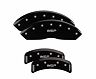 MGP Caliper Covers 4 Caliper Covers Engraved Front & Rear Black finish silver ch for Subaru Legacy