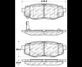 StopTech StopTech 06-14 Subaru Tribeca Street Select Rear Brake Pads for Subaru Legacy BL