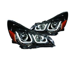 Anzo 2010-2014 Subaru Outback Projector Headlights w/ U-Bar Black for Subaru Legacy BM