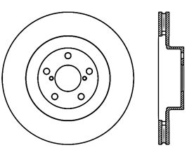 StopTech StopTech 02-08 Subaru WRX SportStop Cryo Slotted & Drilled Right Front Rotor for Subaru Legacy BM