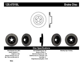 StopTech StopTech 02-10 WRX Drilled Left Front Rotor for Subaru Legacy BM