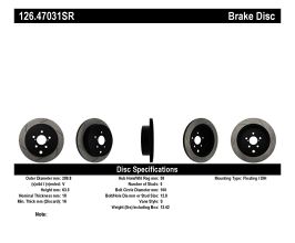 StopTech StopTech Power Slot 13 Scion FR-S / 13 Subaru BRZ Rear Right Slotted Rotor for Subaru Legacy BM