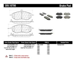 StopTech StopTech Performance 05-08 Legacy 2.5 GT Front Brake Pads for Subaru Legacy BN
