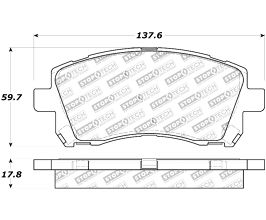StopTech StopTech Street Touring 02-03 WRX Front Brake Pads for Subaru Legacy BN