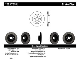 StopTech StopTech 02-10 WRX Drilled Left Front Rotor for Subaru Legacy BN