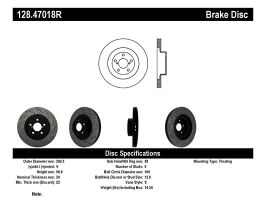 StopTech StopTech 02-10 WRX Drilled Right Front Rotor for Subaru Legacy BN