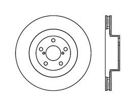 StopTech StopTech Power Slot 02-10 WRX Front Left Sportstop Slotted Rotor for Subaru Legacy BN