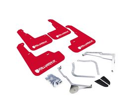 Rally Armor 15-21 Subaru WRX & STI Red Mud Flap White Altered Font Logo for Subaru WRX VA