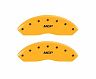 MGP Caliper Covers 4 Caliper Covers Engraved Front & Rear Yellow finish black ch