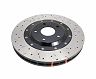 DBA 2004 STi 10 Stud Hole Front Drilled & Slotted 5000 Series 2 Piece Rotor Assembled w/ Black Hat for Subaru WRX STI