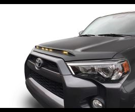 AVS 10-22 Toyota 4Runner Aeroskin Low Profile Hood Shield w/ Lights - Black for Toyota 4Runner N280